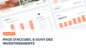 Nouvelle page d'accueil & suivi des investissements